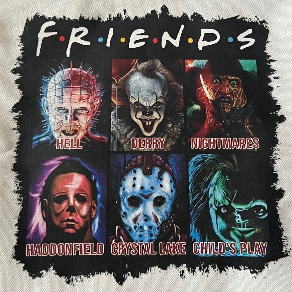 NEW Horror Movie Friends Tote Bag Canvas Slasher Parody Michael Myers Jason